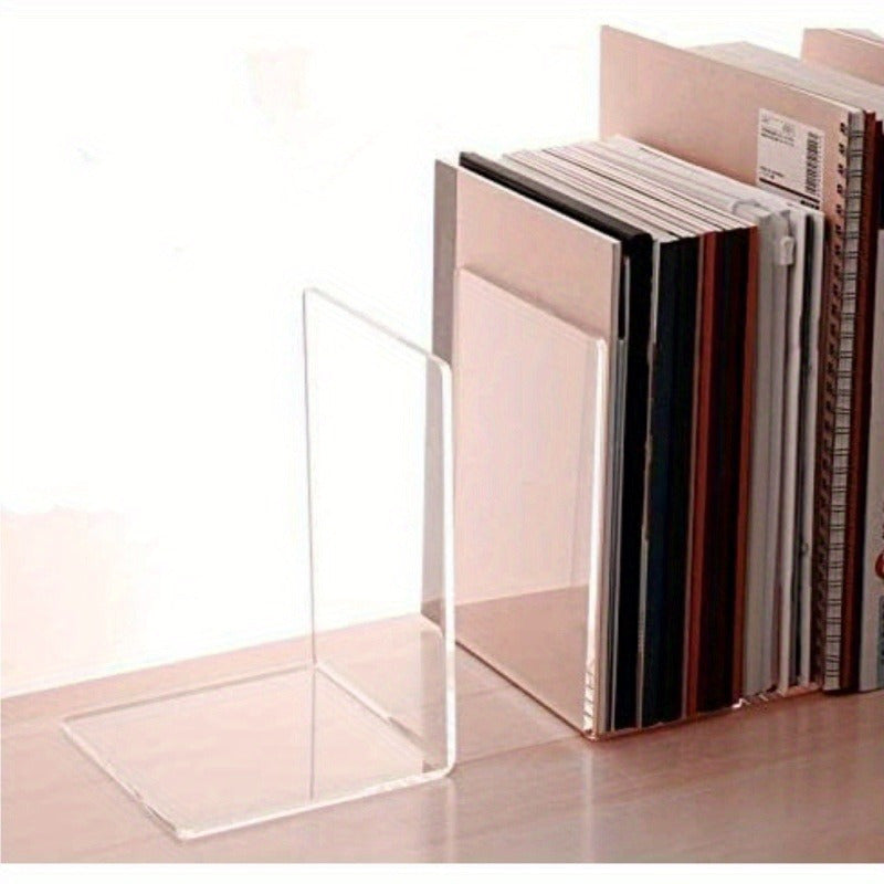 Apoio para Livros em Acrílico Elegante - Suporte Transparente Antiderrapante para Livros e Revistas