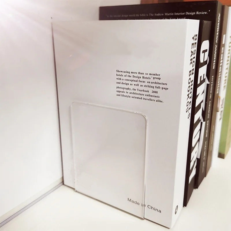 Apoio para Livros em Acrílico Elegante - Suporte Transparente Antiderrapante para Livros e Revistas