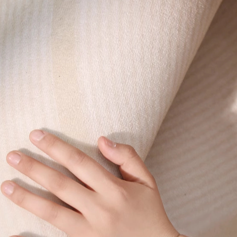 Elegante Tappeto Rotondo in Crema - Morbido, Antiscivolo, Lavabile in Lavatrice - Perfetto per Soggiorno, Camera da Letto e Ufficio Domestico