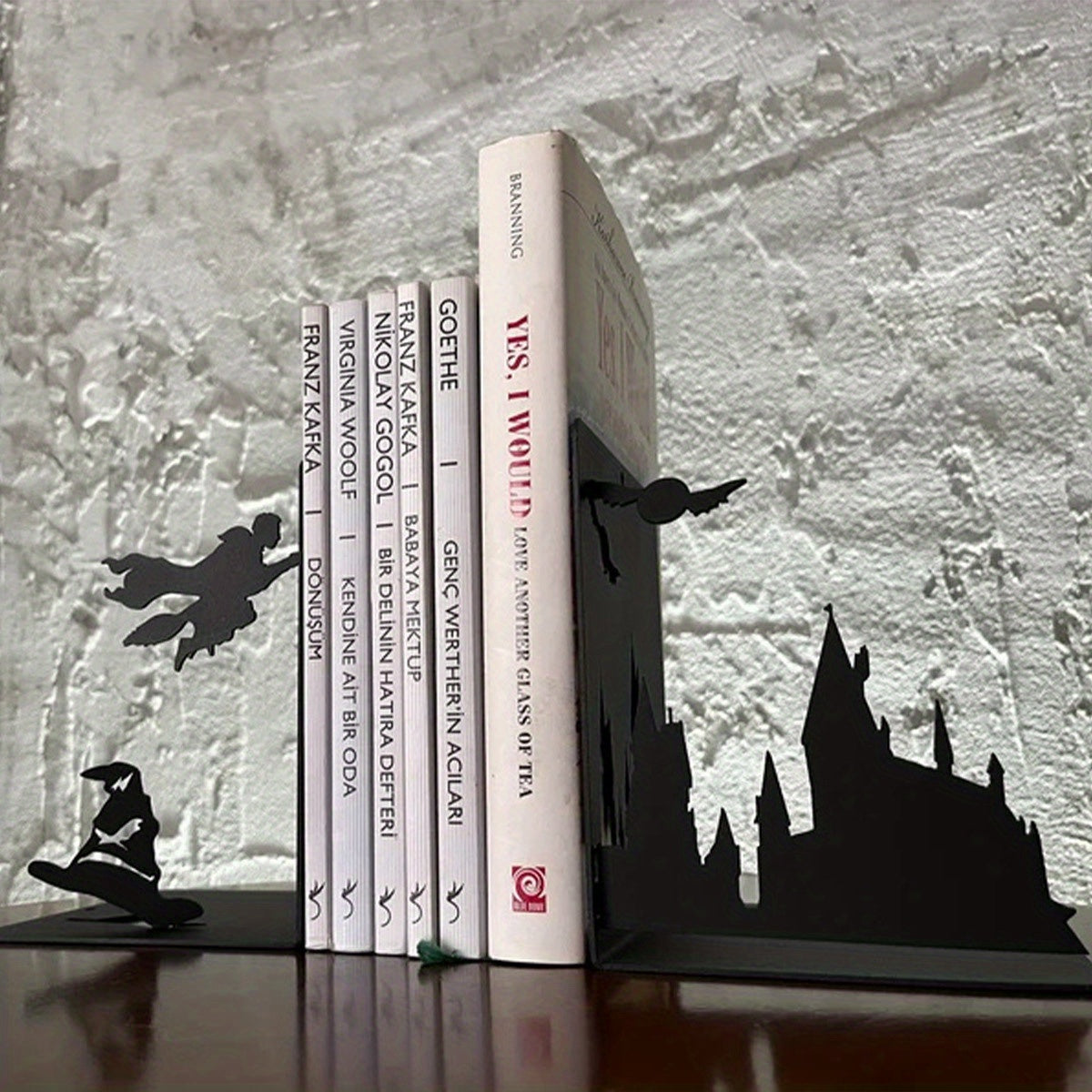 Contemporary Metal Boekensteun - Decoratieve Boekenhouder voor Thuis en Feestdagen