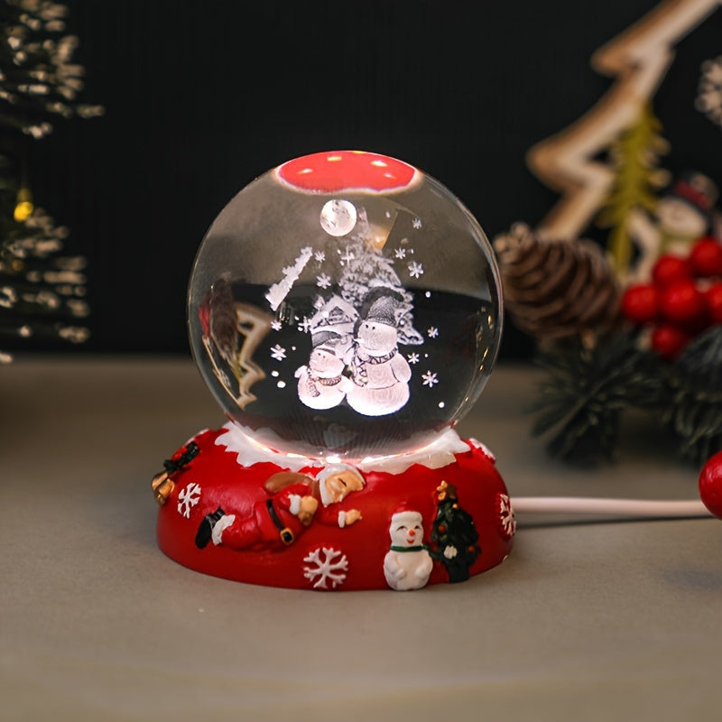 CrystalLight - Lampada da tavolo in cristallo alimentata via USB