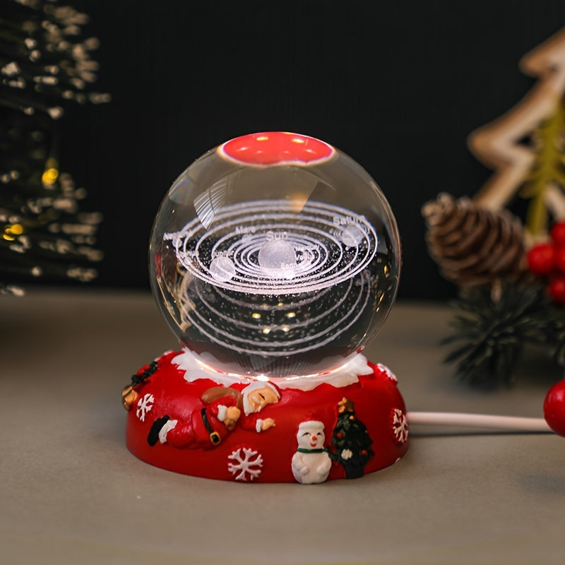 CrystalLight - Lampada da tavolo in cristallo alimentata via USB