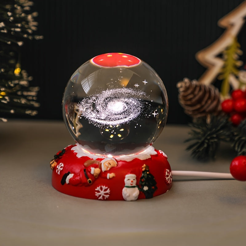 CrystalLight - Lampada da tavolo in cristallo alimentata via USB