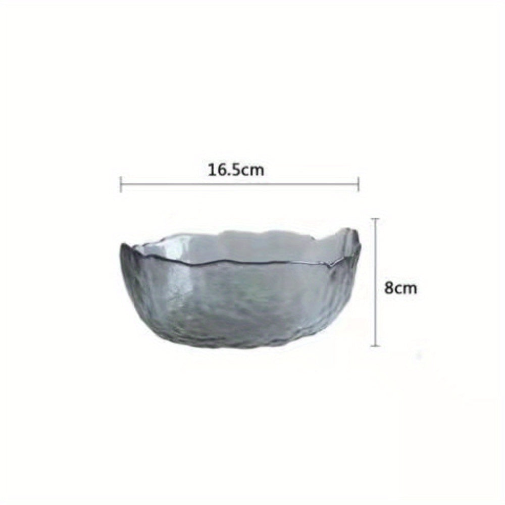 GoldServe - Taça de Vidro com Borda Dourada Elegante para Saladas, Massas e Fruta