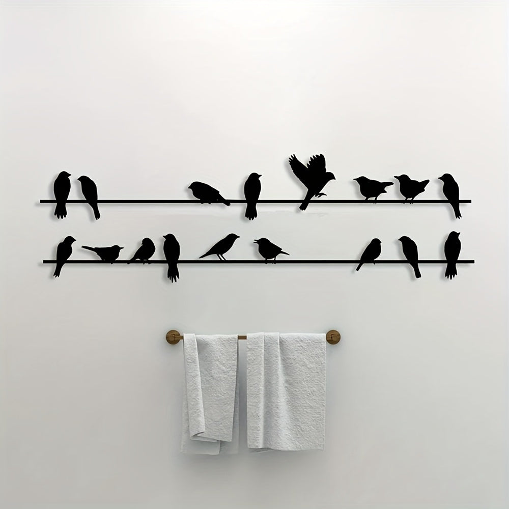 BirdSet - Set van 2 Metalen Vogel Wanddecoraties
