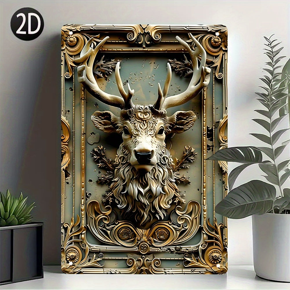 DeerPlaque - Vintage 3D Deer Head Iron Wall Art