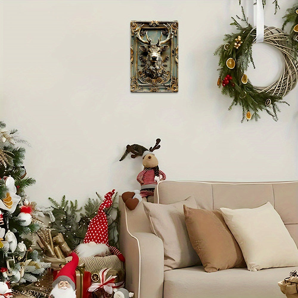 DeerPlaque - Vintage 3D Deer Head Iron Wall Art