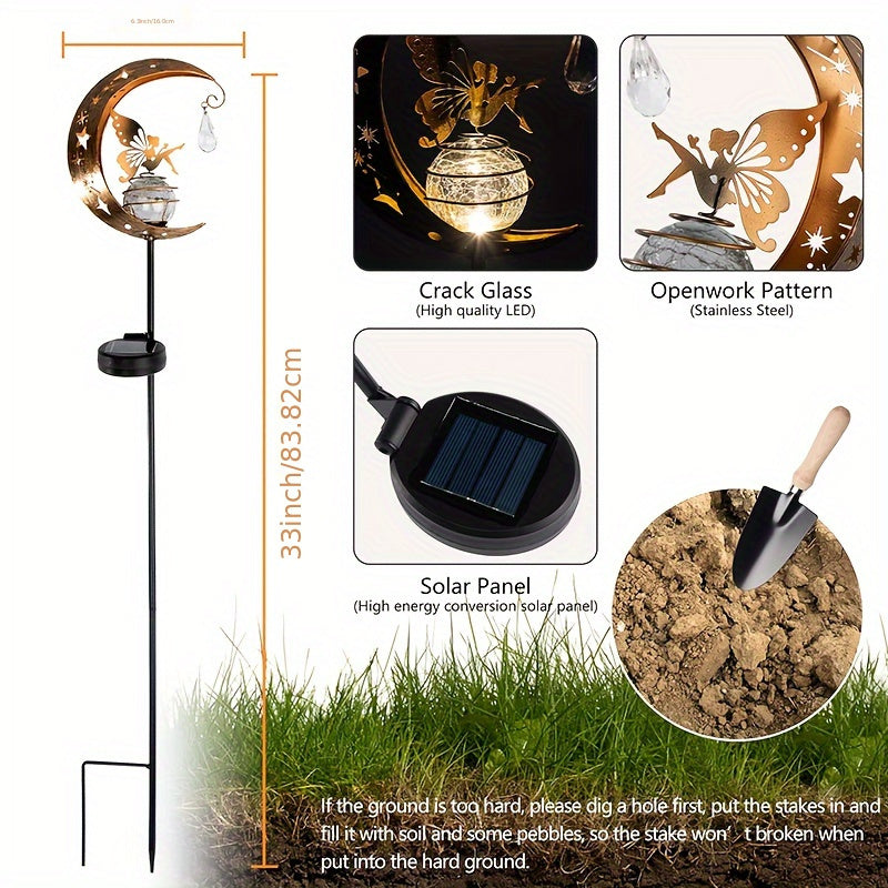 MoonLicht - Encantadora lámpara de jardín sol-luna, impermeable y eficiente energéticamente