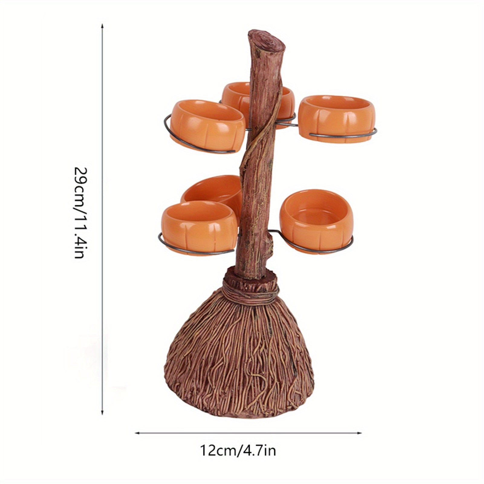 BroomServe-Taças de Cera - Taças Festivas de Halloween em Cabo de Vassoura