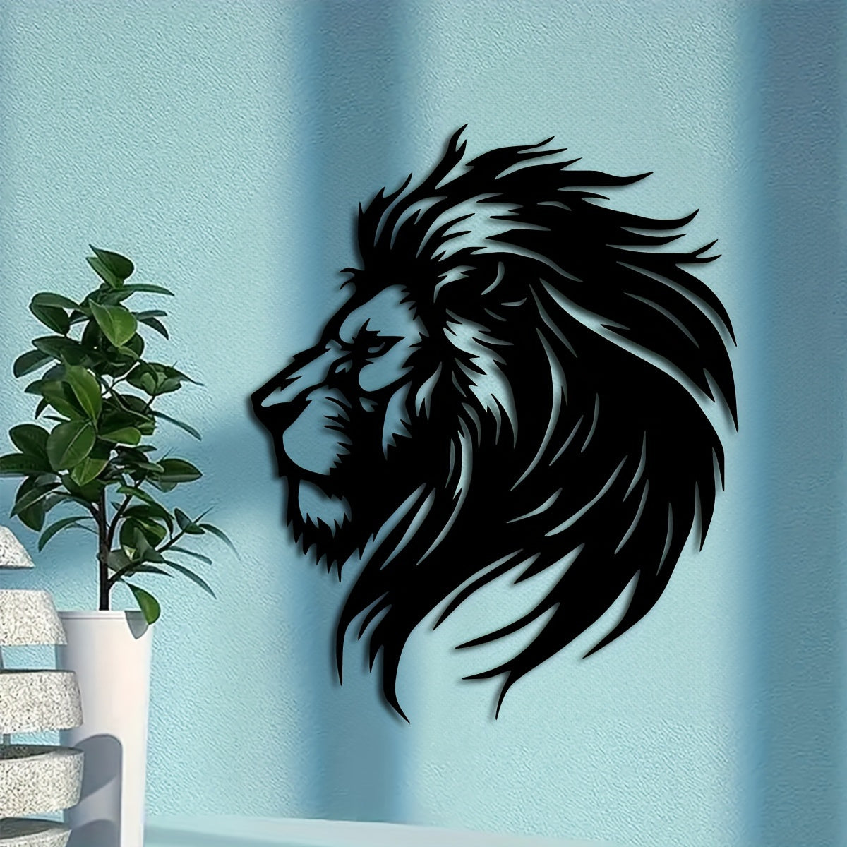 LionArt - Rustic Lion Head Wall Art