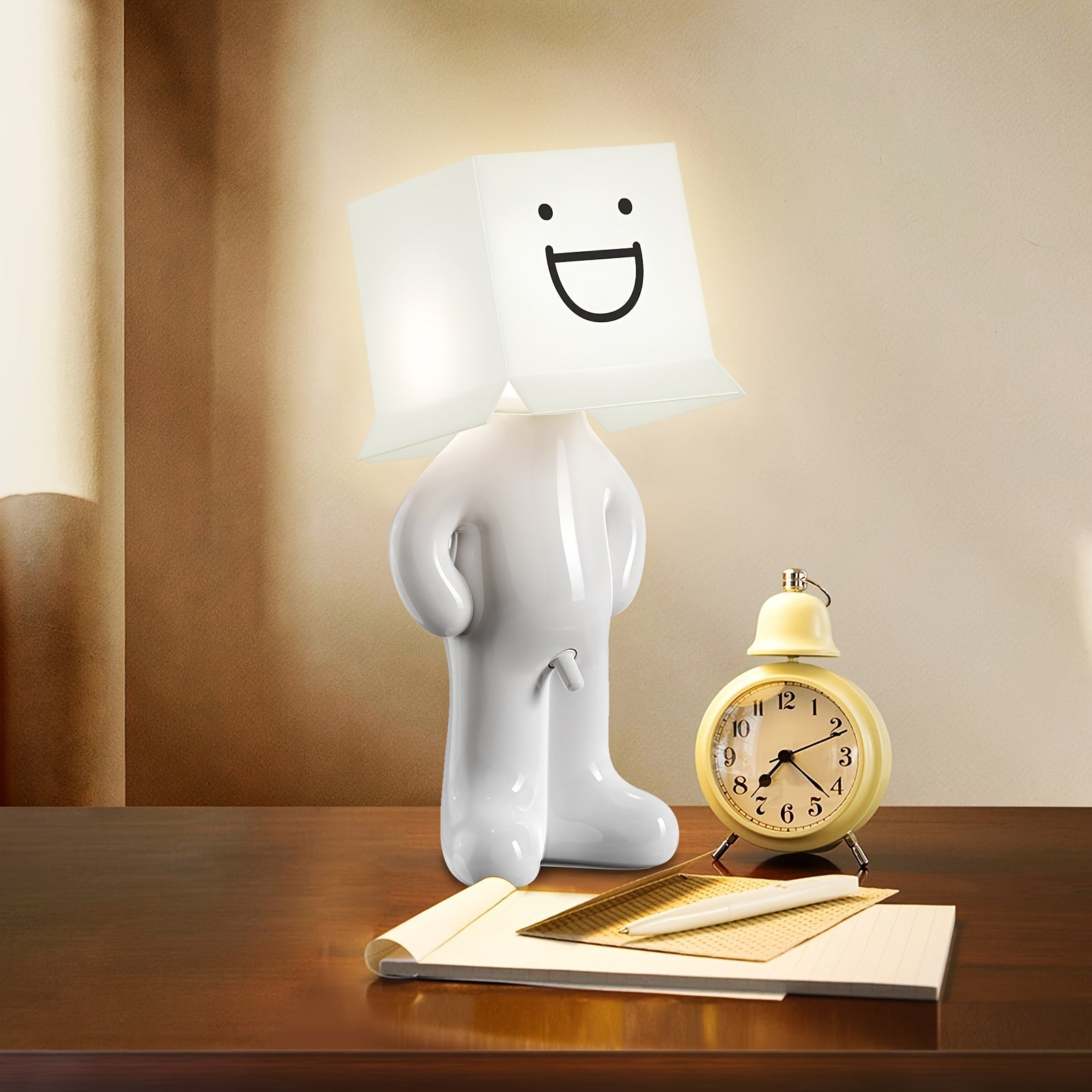 CartoonGlow - USB-powered Cartoon Table Lamp with LED Light and Push Button Control
