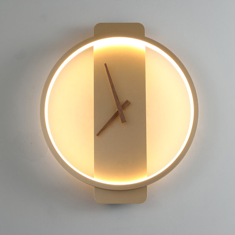 Lámpara de pared LED moderna, minimalista y en forma de reloj con 1 luz