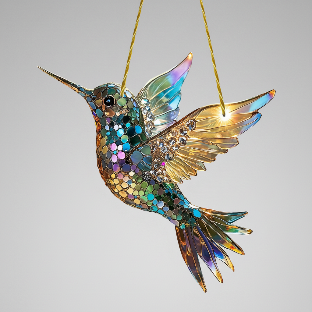 Raamdecoratie Zonvanger Kolibrie Kleurrijk Acryl Hangende Decoratie