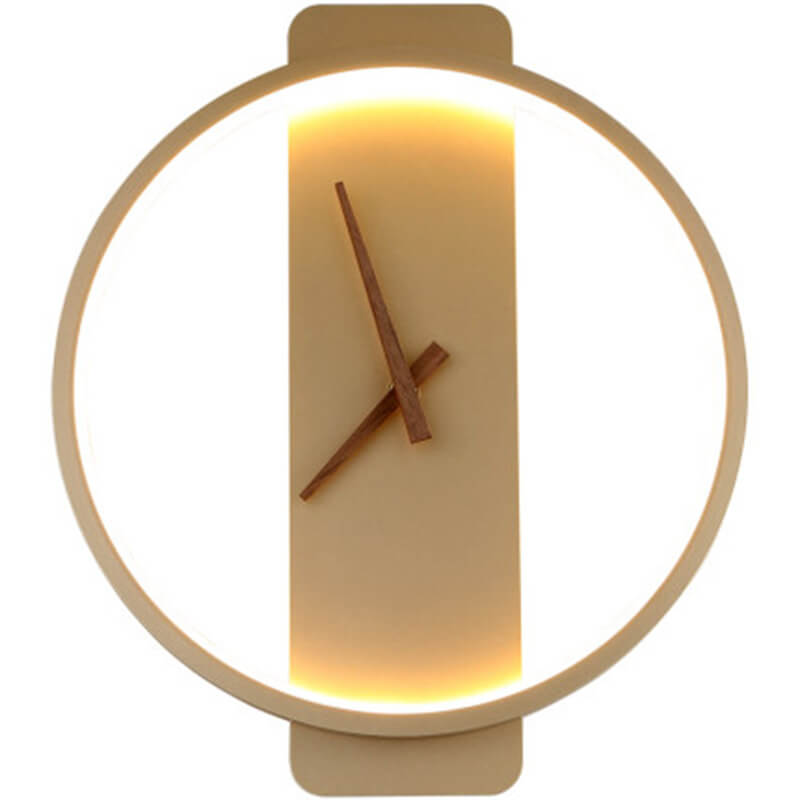 Lámpara de pared LED moderna, minimalista y en forma de reloj con 1 luz