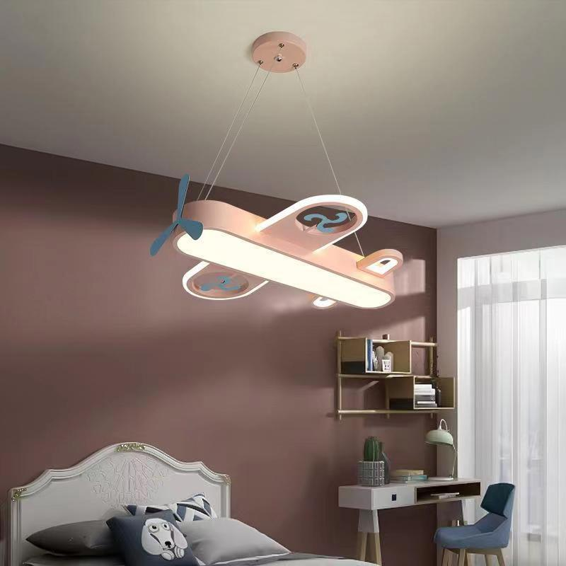 Airplane-shaped Children's Room Hanging Lamp LED Chandelier