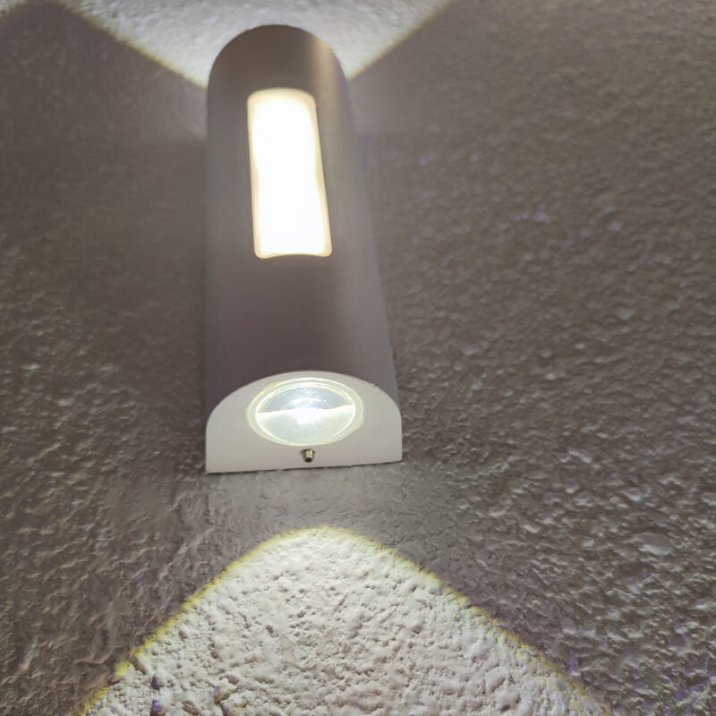 Lámpara de pared exterior cilíndrica LED minimalista moderna