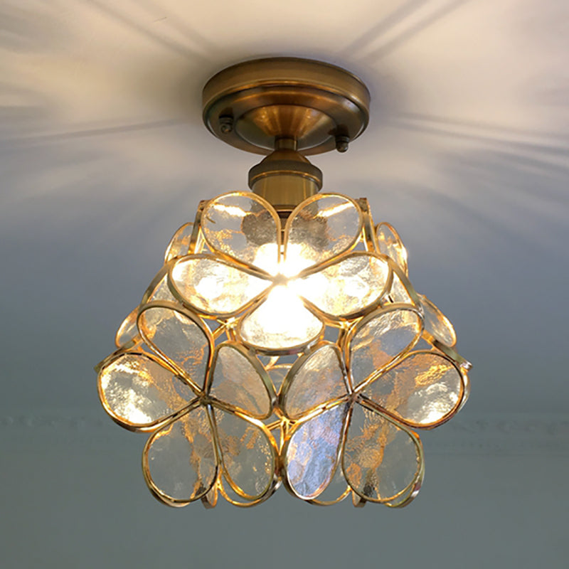 Lampada da soffitto in PVC colorato stile retrò con motivo floreale