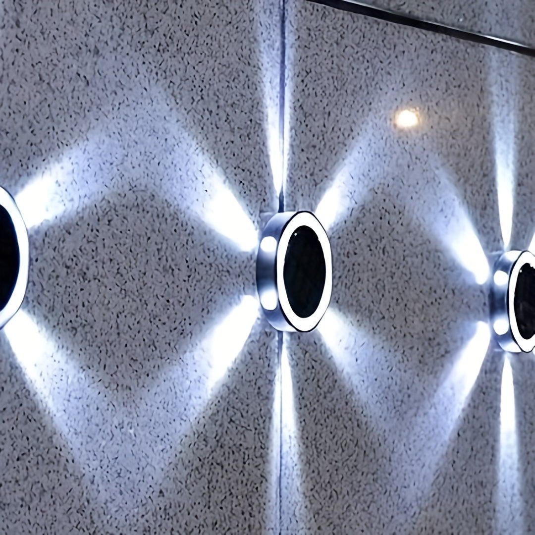 SolarLicht - 6 LED Illuminazione da Terra, Lampada Solare da Esterno per Sentiero, Giardino e Patio