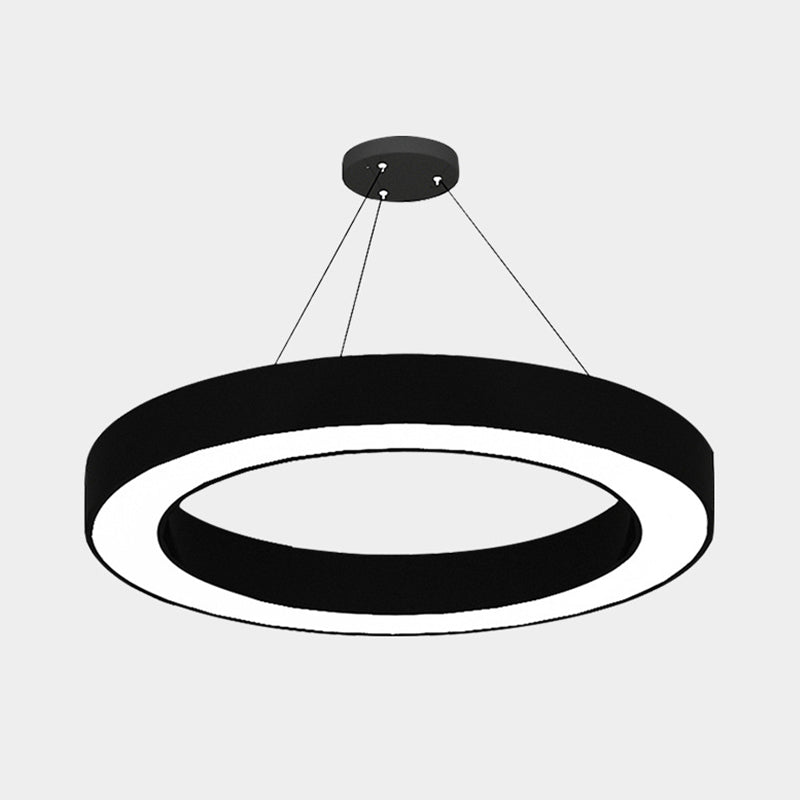 Set di lampade a sospensione LED minimaliste in acrilico per ufficio, nero