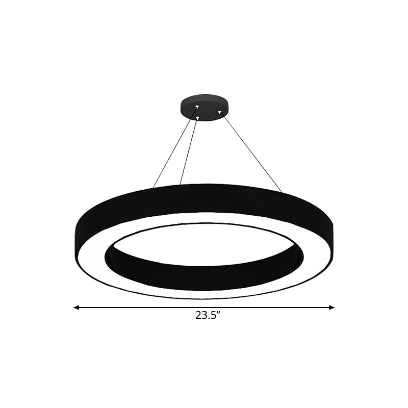 Set di lampade a sospensione LED minimaliste in acrilico per ufficio, nero