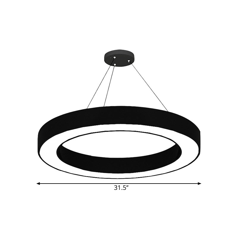 Set di lampade a sospensione LED minimaliste in acrilico per ufficio, nero