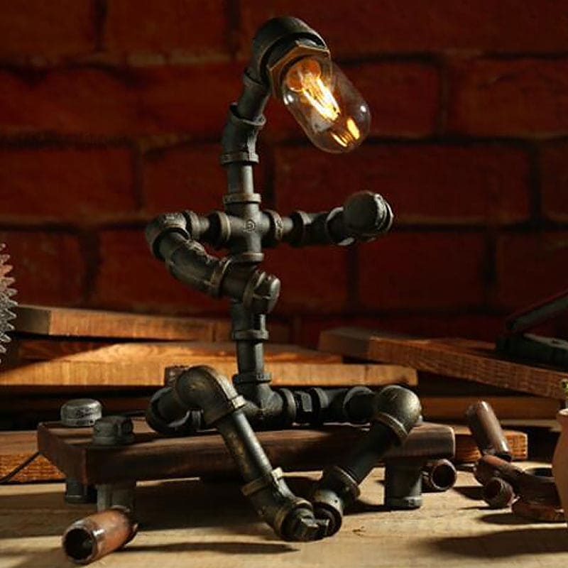 RoboLume - Lampada da tavolo robot retrò-futuristica
