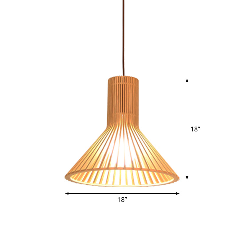 Lampada a sospensione in bambù asiatico con design a campana/emisfero/cipolla 1 luce beige piccola/grande apparecchio di illuminazione sospeso per sala da pranzo