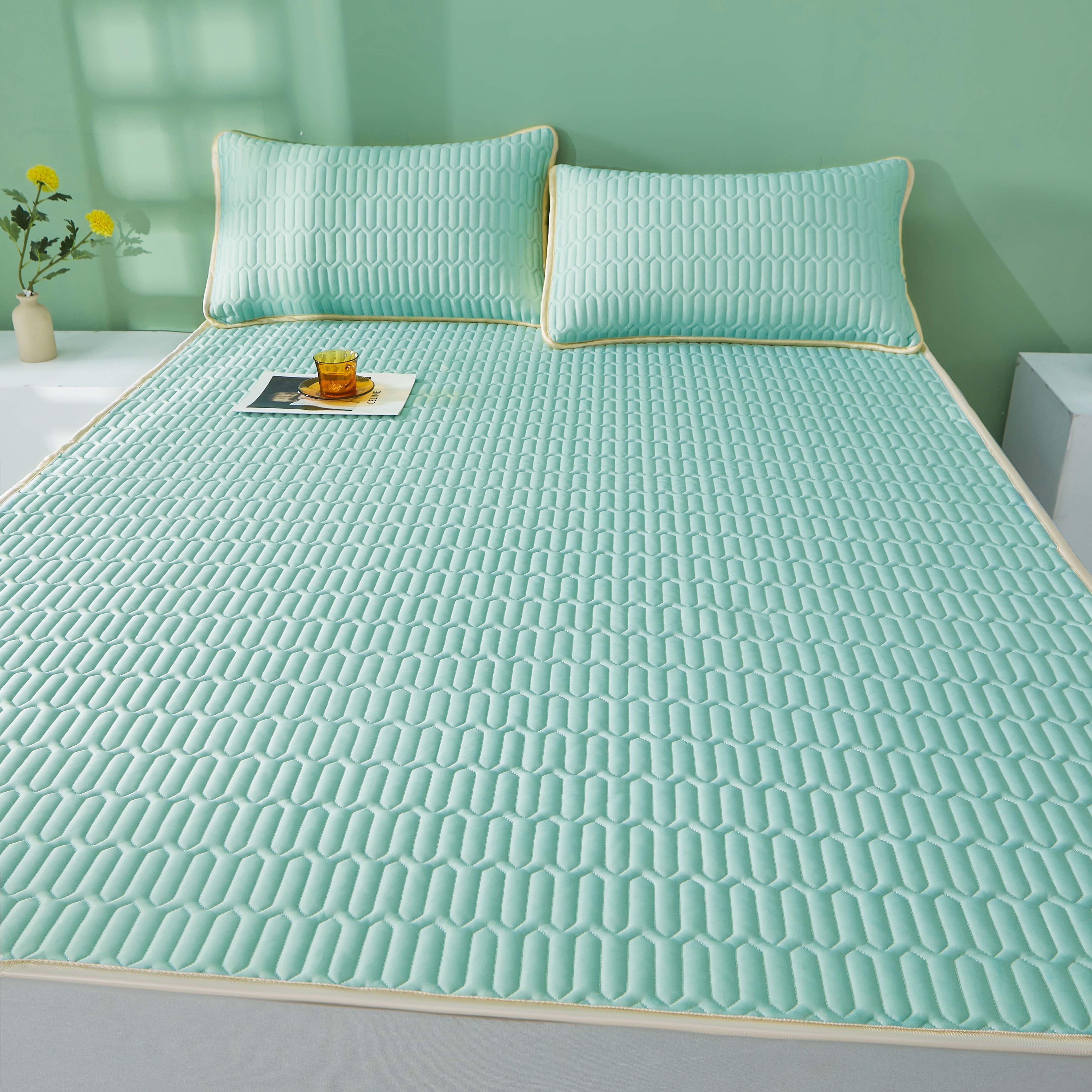 Cool Latex Mat - 2/3 pieces summer cool latex mat set for bedroom or student room, Breathable and Foldable
