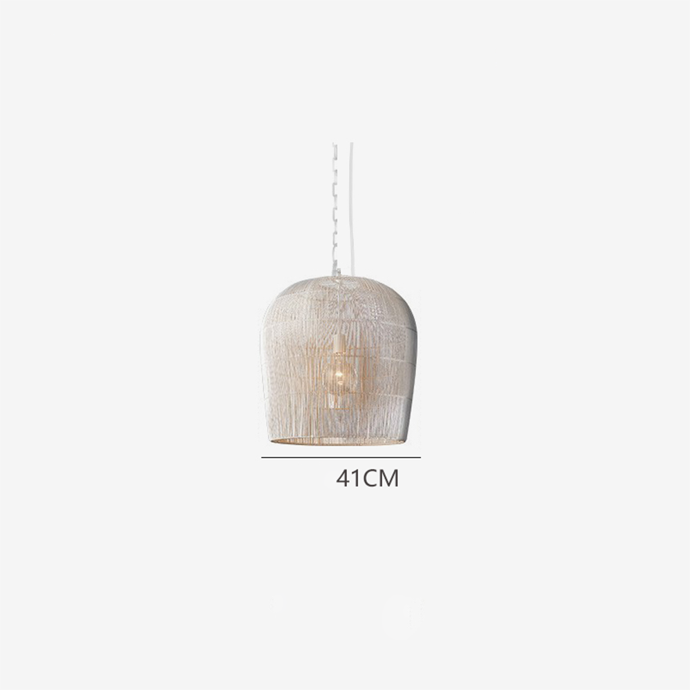 Lampada a sospensione in rattan classica e semplice