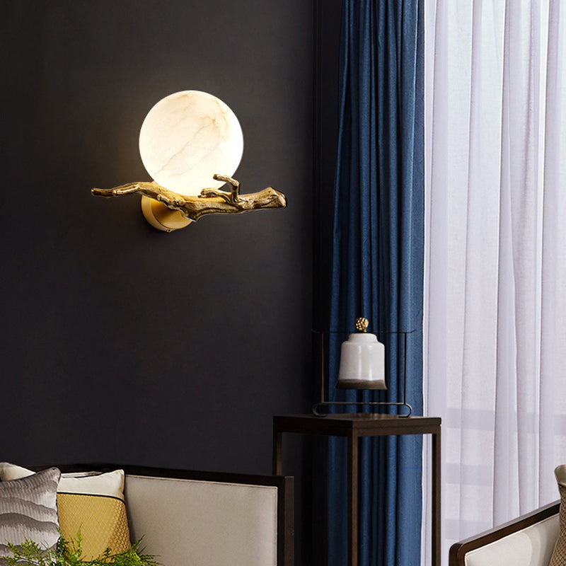 MarmerGlow - Wandlamp met Koperaccenten