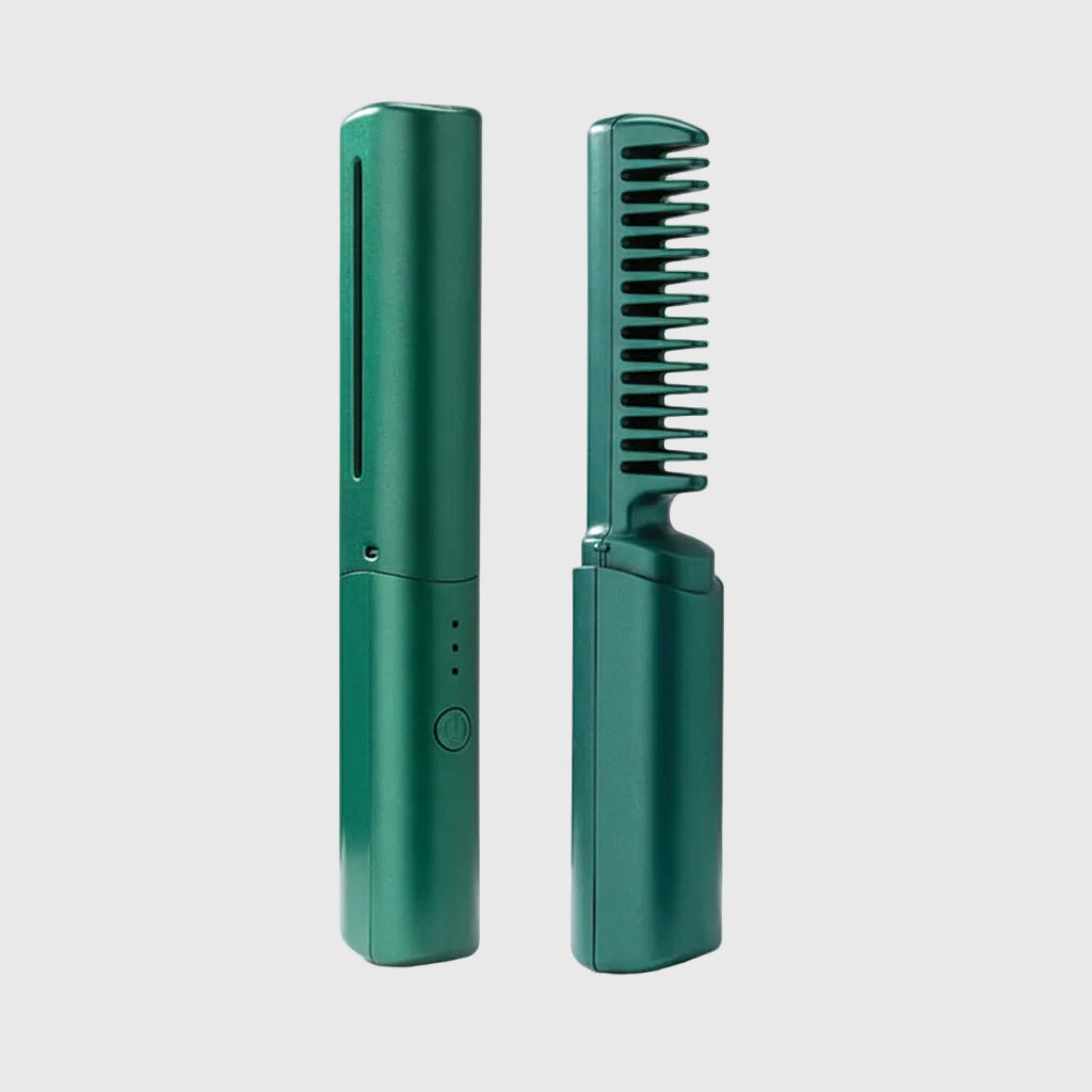 Wireless Hair Straightening Brush Portable Lint Free Compact