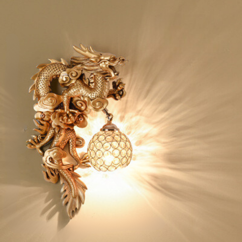 LuxeFlame - Dragon Phoenix Wall Lamp | Mystical LED Lighting