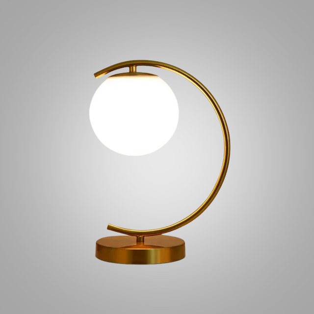 LumeSphere – Dimmable LED Table Lamp with Glass Globe for Living Room & Bedroom