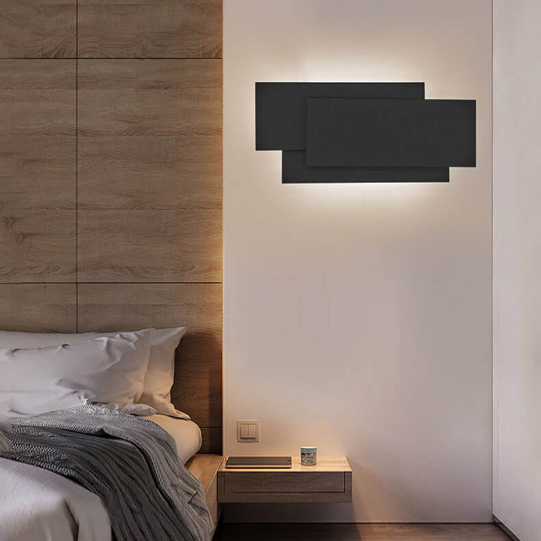 Candeeiro de parede empilhado minimalista quadrado em alumínio com LED