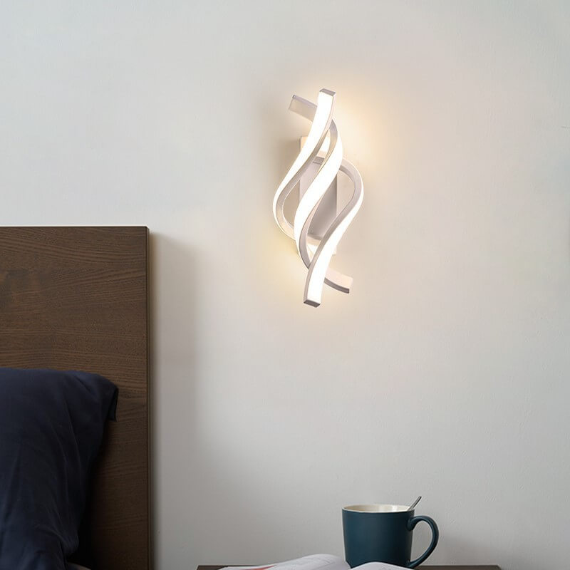 Lámpara de pared LED en espiral minimalista moderna con 1 luz