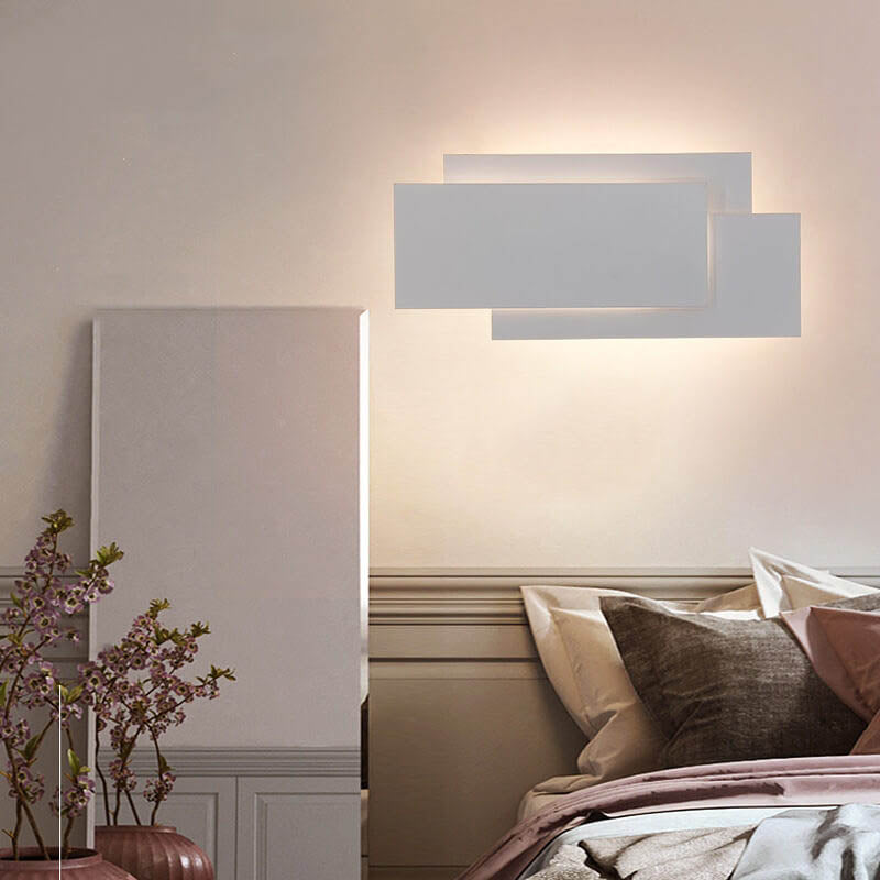 Candeeiro de parede empilhado minimalista quadrado em alumínio com LED