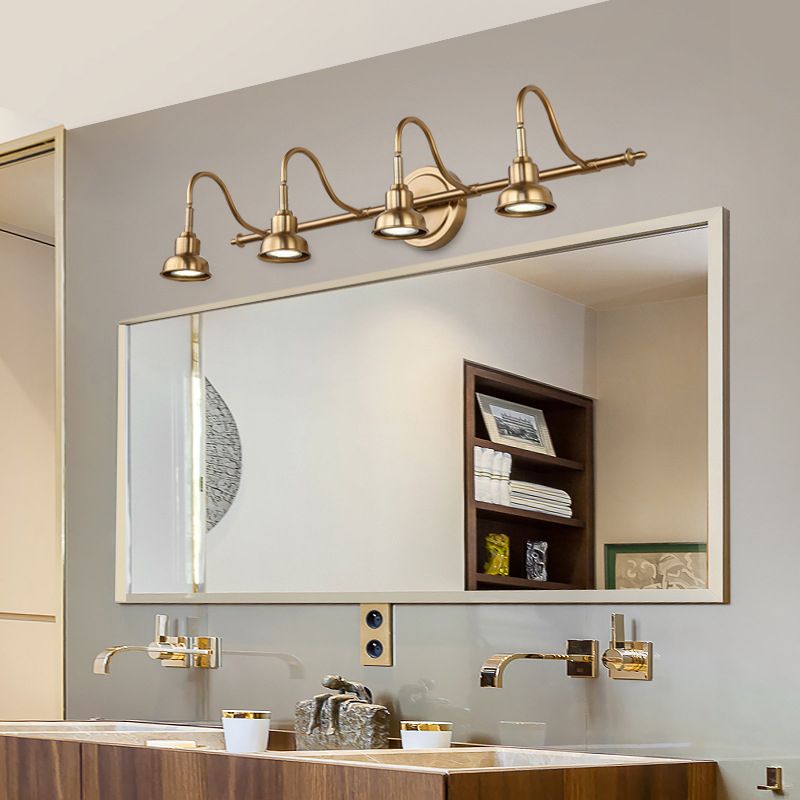 Lampada da Parete LED Ronde Vintage Aurora Oro Bagno/Camera da Letto Metallo 2/3/4 Lampade