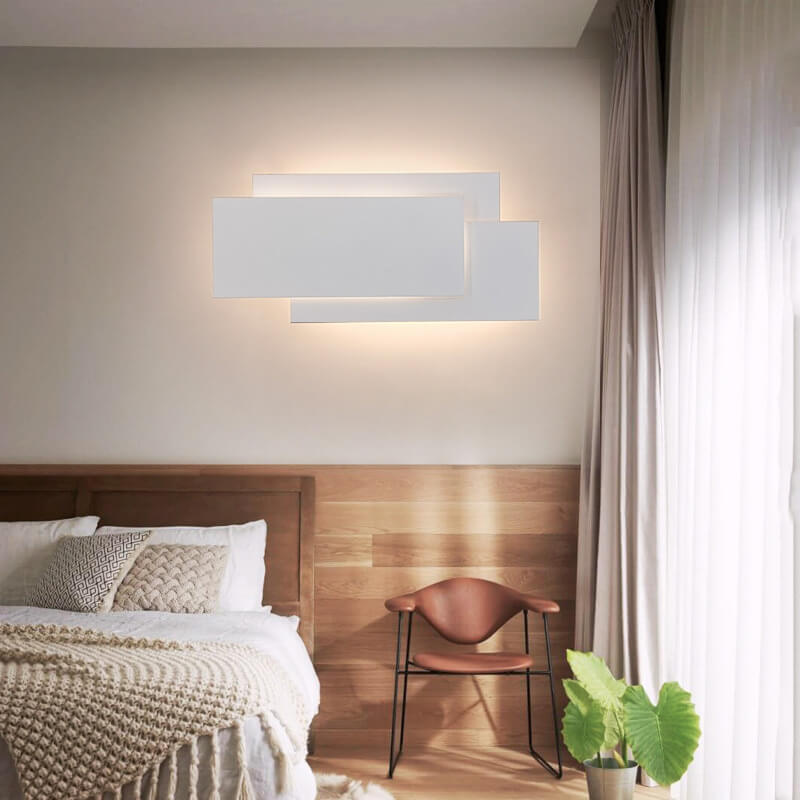 Candeeiro de parede empilhado minimalista quadrado em alumínio com LED