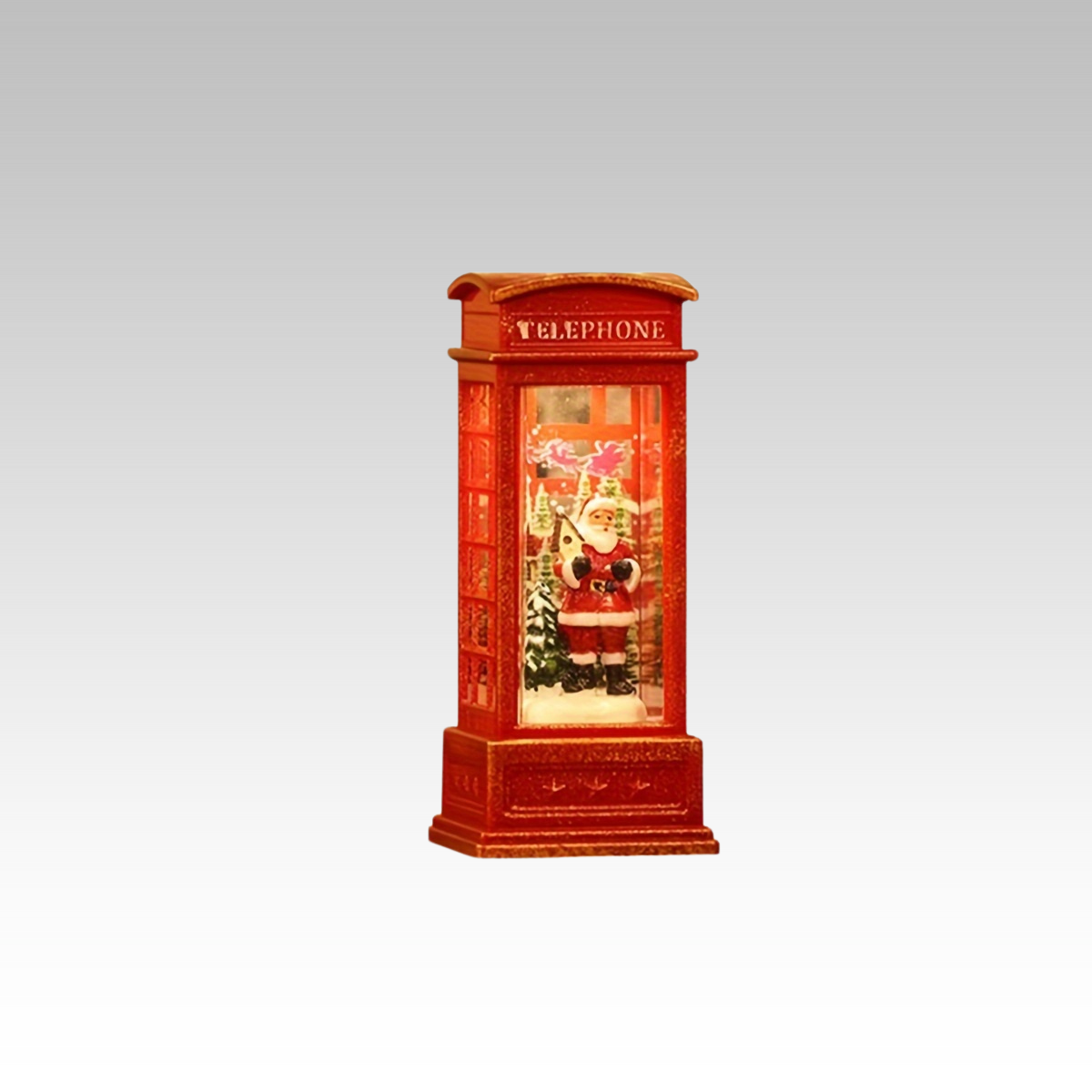 Christmas Phone - Decorative Christmas Phone Booth with Light