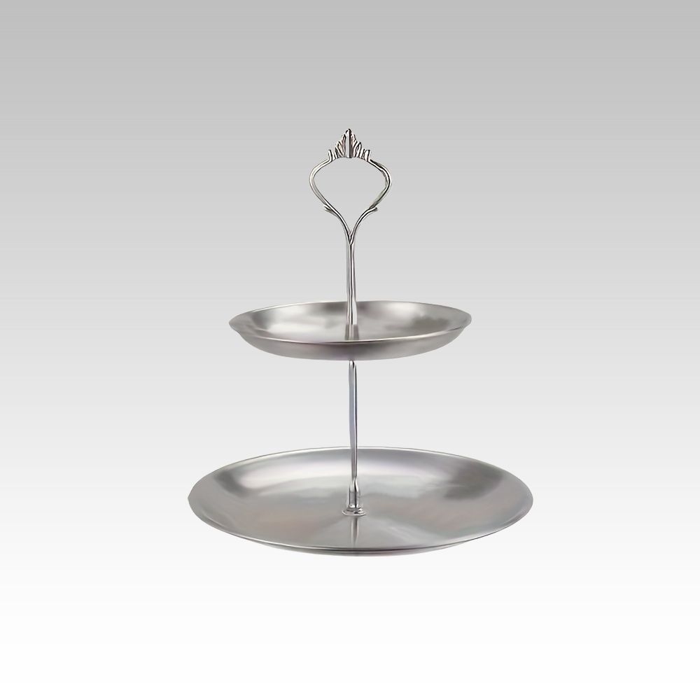 SteelTower - 3-Tier Stainless Steel Cake Stand | Serving Platter for Desserts & Fruit