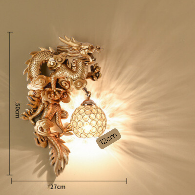 DragonPhoenix - Luxury Dragon and Phoenix Wall Lamp Decorative Lighting