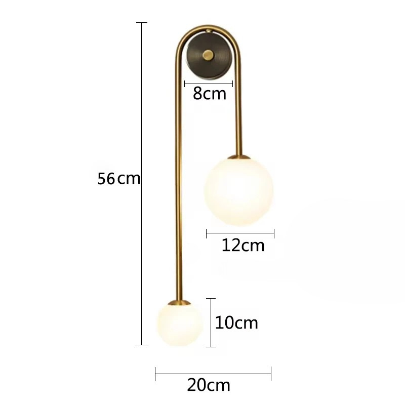 AuroraGlass Wall Lamp - Modern LED Lamp for Bedroom and Living Room