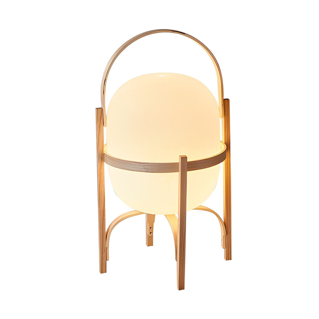 1-Licht Lampada da Tavolo Portatile con Cupola di Vetro