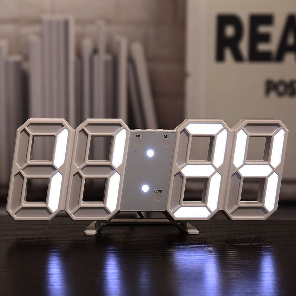 Orologio da parete digitale a LED - Temperatura e allarme