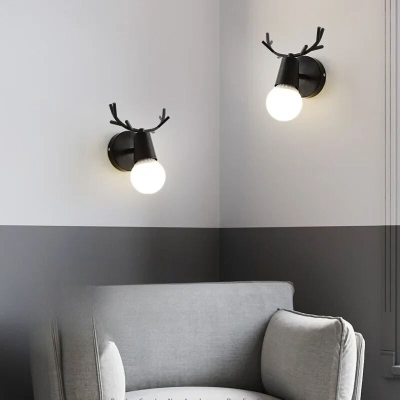 AntlerGlow - Modern Adjustable Children's Room Wall Lamp