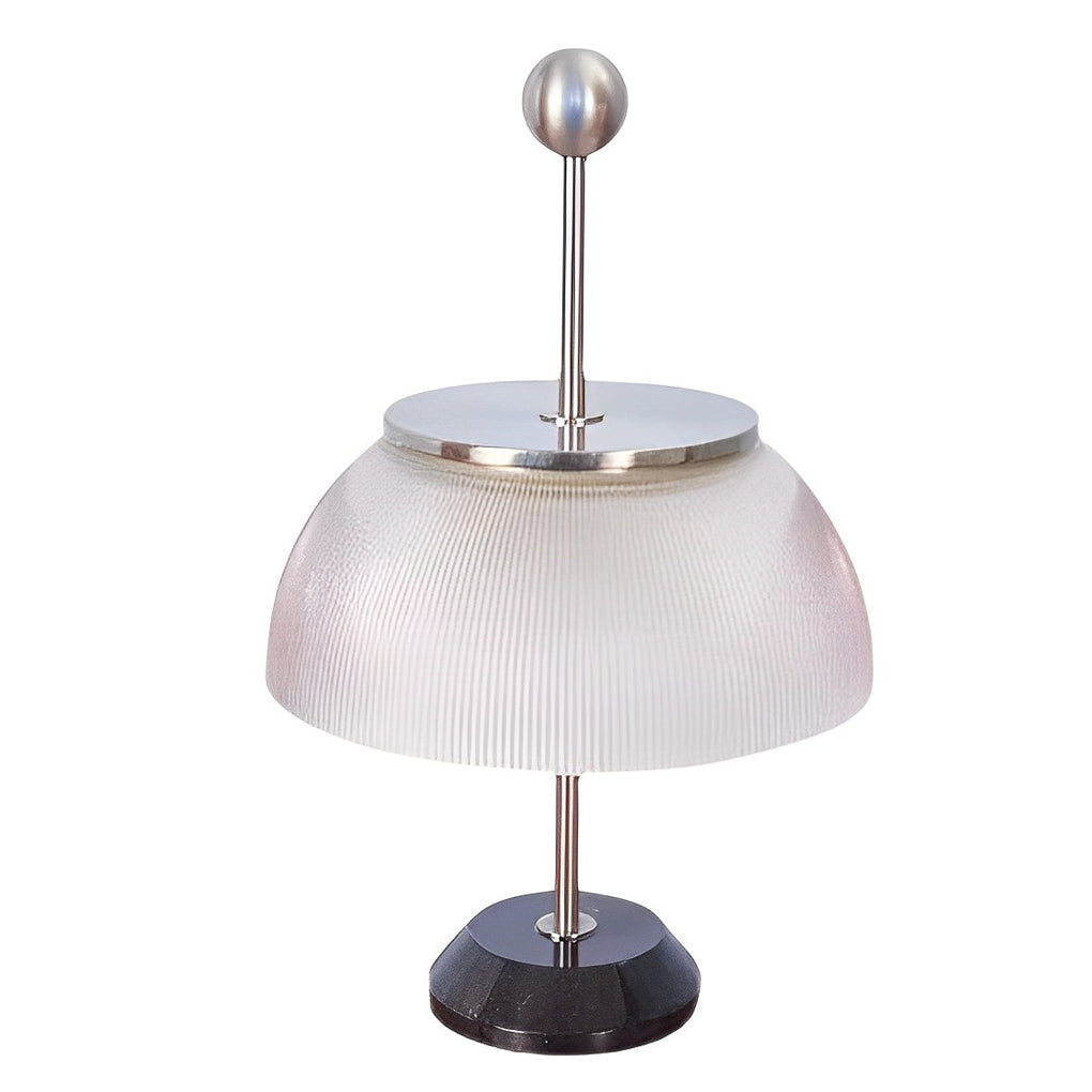 Lampada da tavolo H con paralume in vetro a ciotola Lampada decorativa italiana