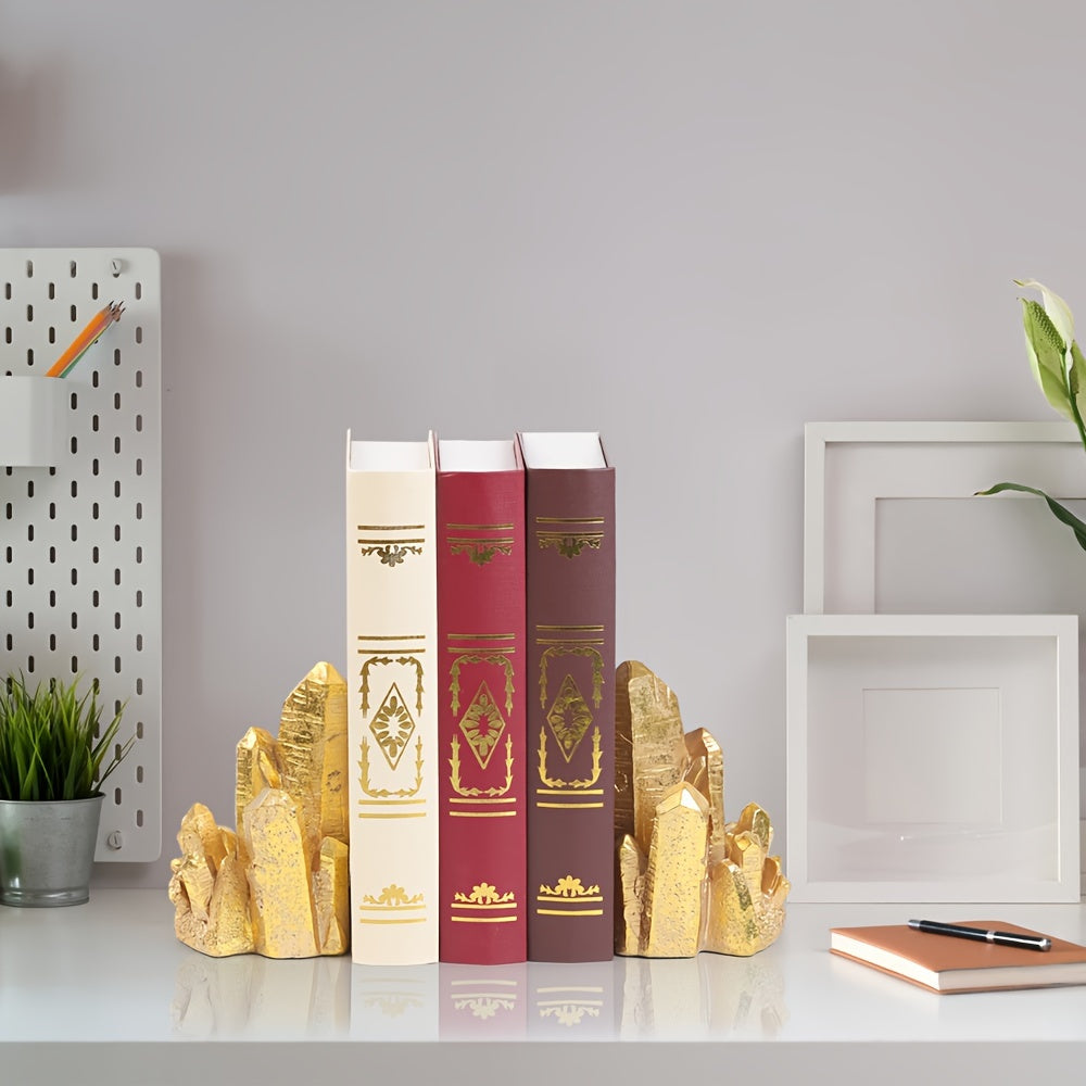CrystalForm - Vintage Stijl Hars Boekensteunen Set van 2