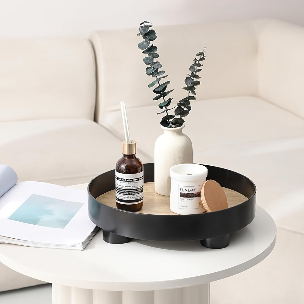 RondeDecor - Plastic Decorative Bowl with Wooden Look | Modern Design