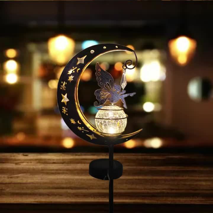 MoonLicht - Encantadora lámpara de jardín sol-luna, impermeable y eficiente energéticamente