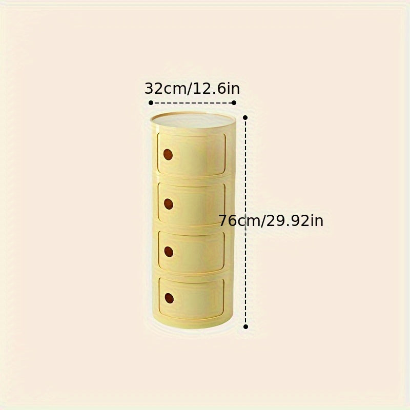 Mesa de Cabeceira Redonda – Móvel de Arrumação Branco